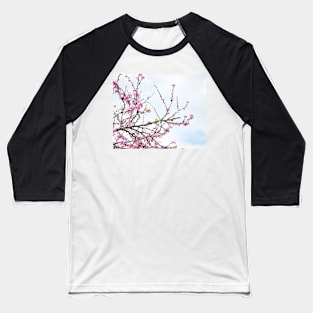 Dreamy Pastel Pink Flowers Baseball T-Shirt